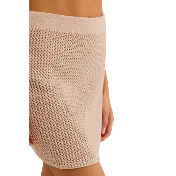 NEW Z SUPPLY carlita crochet mini skirt in beige - Picture 4 of 5